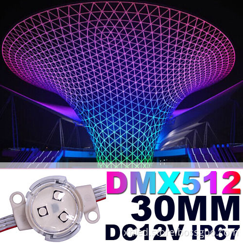 DMX led pixel poi 3535 smd waterproof for outdoor decorate 12VDC 30mm led pixel poi